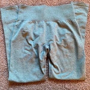NVGTN sage green scrunch seamless leggings